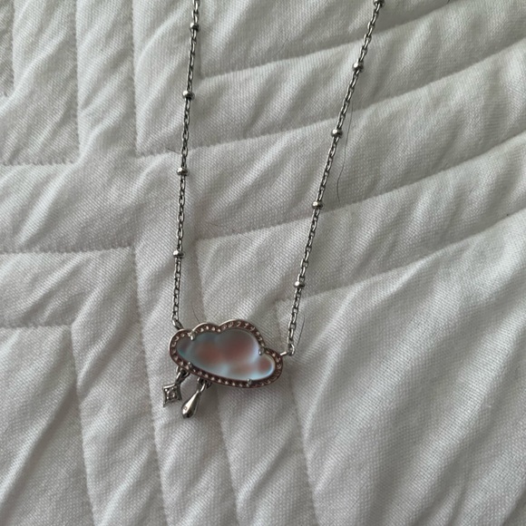 Celeste Cloud Silver Short Pendant Necklace - Picture 5 of 9